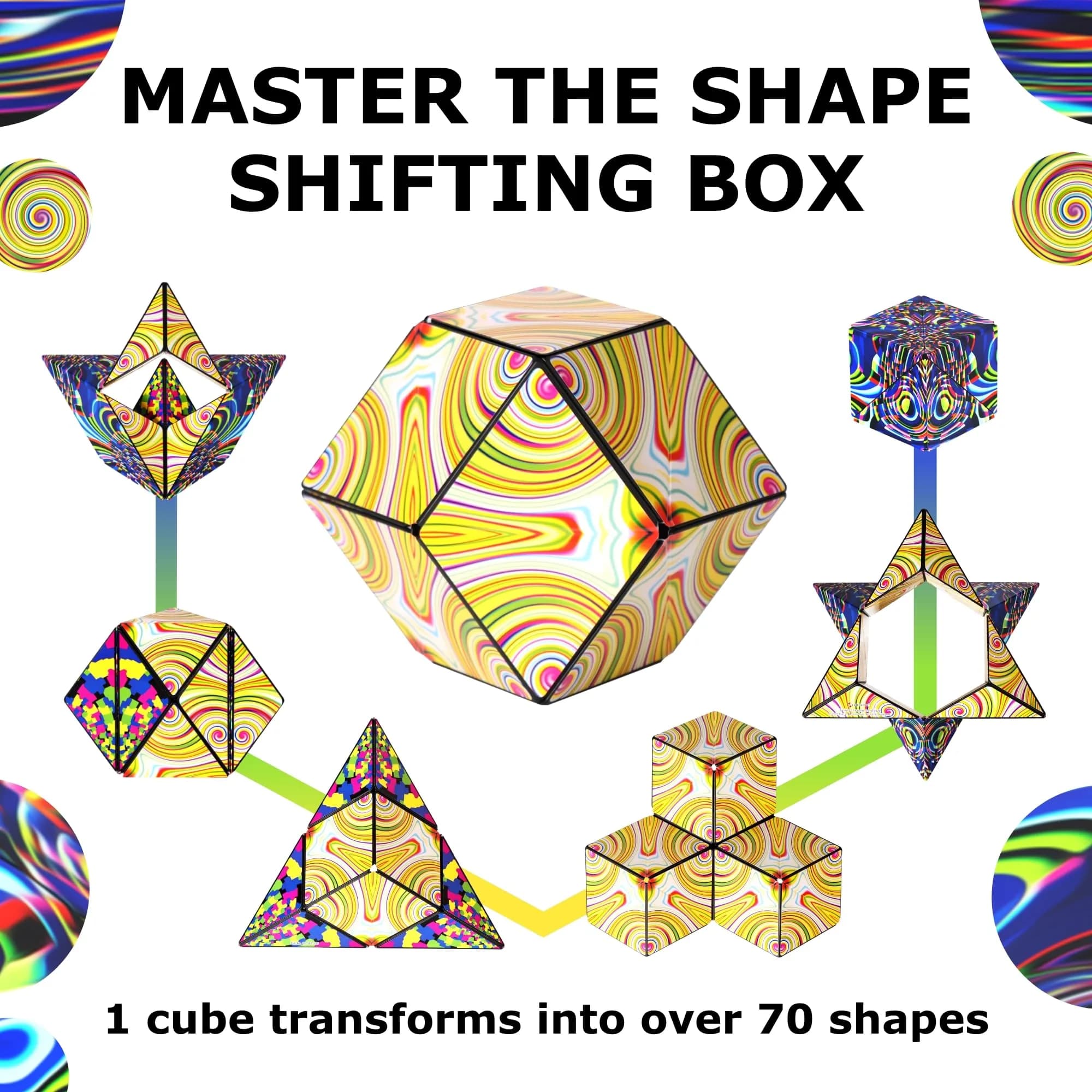 Shashibo DODECA Magnetic Puzzle Cube 5.8 cm (2.3 in) | STEM Educational Toy for Kids & Adults - view 4