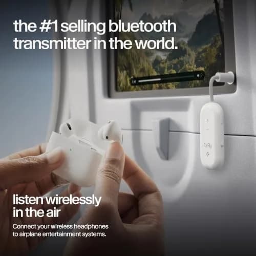 Twelve South AirFly Pro 2 Bluetooth Adapter for AirPods & Wireless Headphones | 3.5mm AUX Transmitter/Receiver thumbnail 3