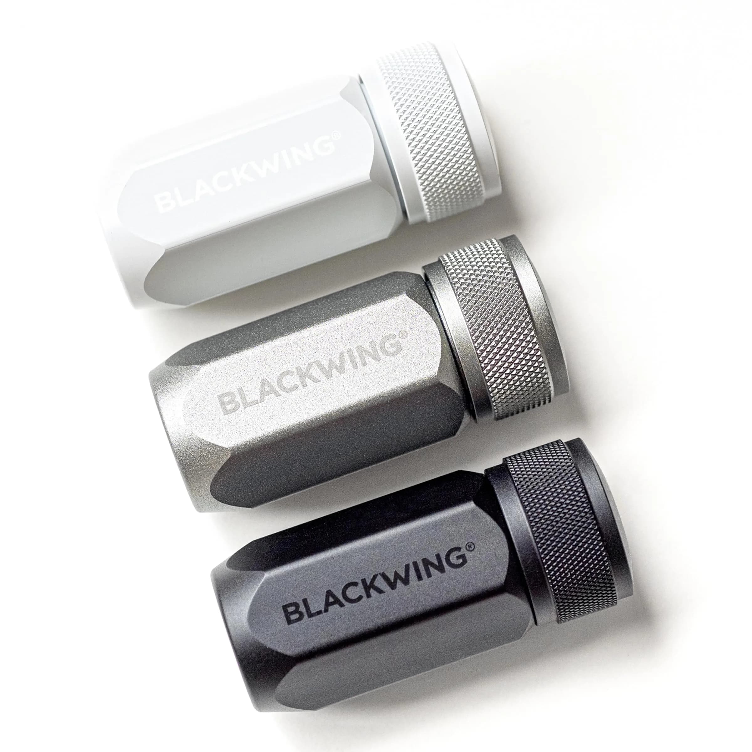 Blackwing One-Step Long Point Pencil Sharpener Grey | German Steel Blade, Machined Aluminum Body - view 5