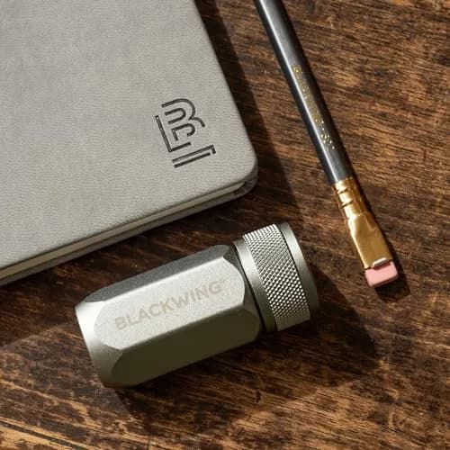 Blackwing One-Step Long Point Pencil Sharpener Grey | German Steel Blade, Machined Aluminum Body thumbnail 3