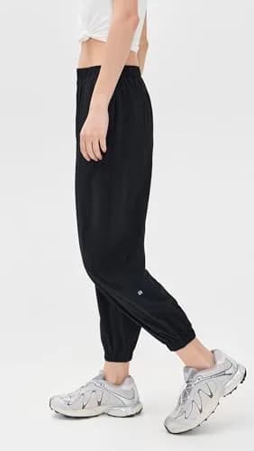 Splits59 Megan Woven Nylon Joggers Black | Lightweight, Breathable & Moisture-Wicking Active Pants thumbnail 4
