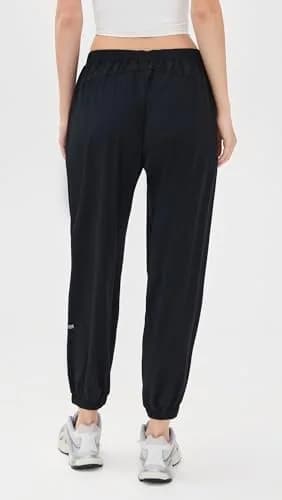 Splits59 Megan Woven Nylon Joggers Black | Lightweight, Breathable & Moisture-Wicking Active Pants thumbnail 3