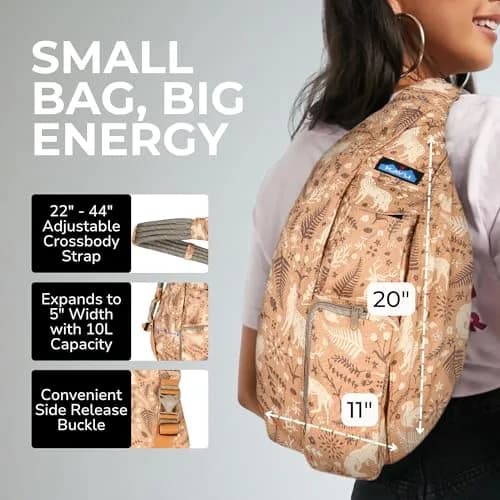 KAVU Rope Bag, Cotton Canvas Crossbody for Travel, Dream Trail | Iconic 10L Unisex Sling thumbnail 5