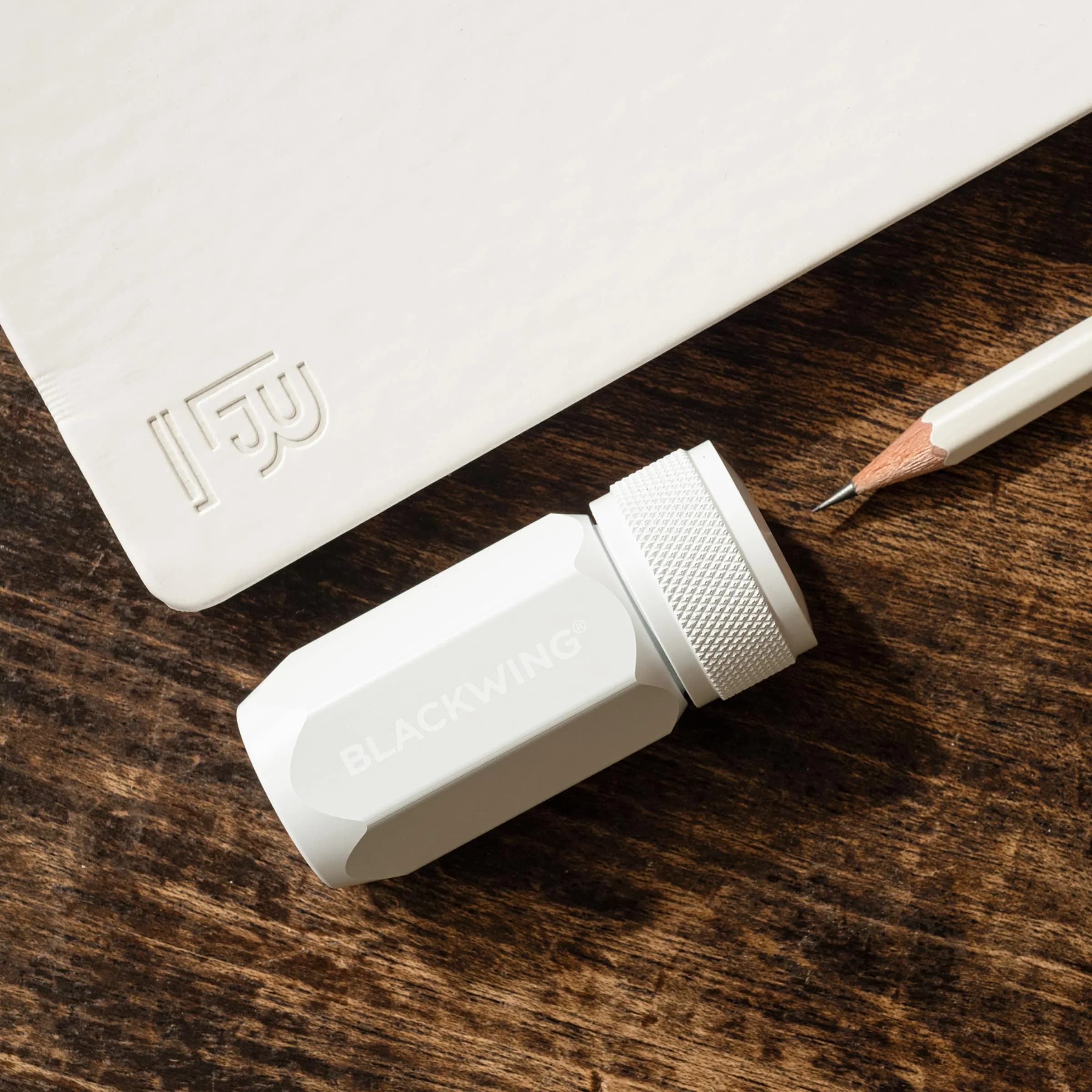 Blackwing One-Step Long Point Pencil Sharpener White | German Steel Blade, Machined Aluminum Body - view 5