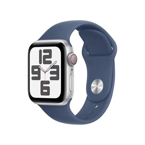 Apple Watch Series 10 [GPS, 42mm] Silver Aluminum Case with Denim Sport Band, M/L | Smartwatch with Always-On Retina Display - main product image