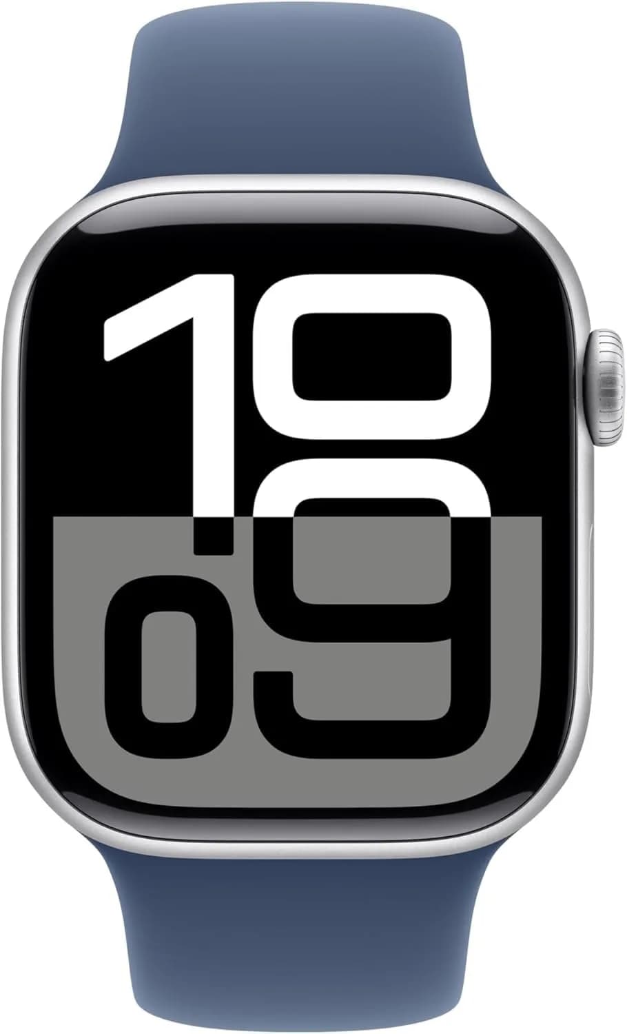Apple Watch Series 10 [GPS, 42mm] Silver Aluminum Case with Denim Sport Band, M/L (Renewed) | 1.65 inches (42mm) AMOLED Display - view 4