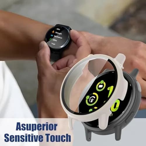 Kimiyaki Full Coverage Case with Tempered Glass for Garmin vivoactive 5 | Beige thumbnail 7