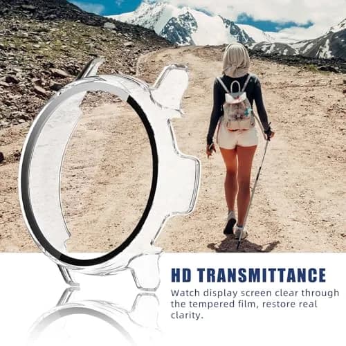 Kimiyaki Full Coverage Screen Protector Case for Garmin vivoactive 5 with Tempered Glass Film | Clear thumbnail 8