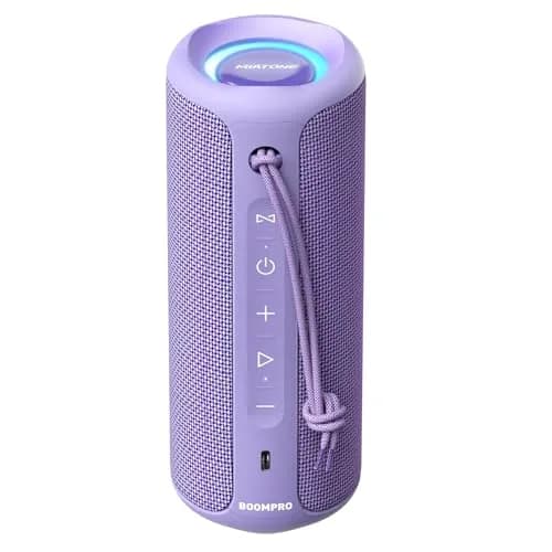 MIATONE BOOMPRO Portable Bluetooth Speaker 36W Stereo Sound, 7.4 inch (19 cm) - Pink — Purple