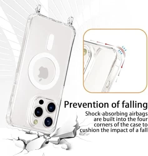 UnnFiko Crossbody Phone Lanyard for iPhone 16 Pro Max | Shockproof Magnetic Case with Strap thumbnail 8