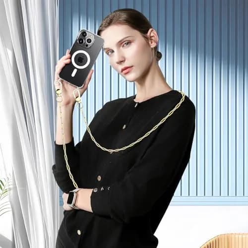 UnnFiko Crossbody Phone Lanyard for iPhone 16 Pro Max | Shockproof Magnetic Case with Strap thumbnail 3