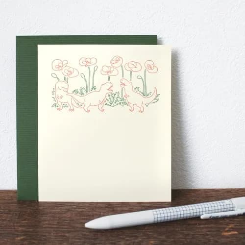 エルコミューン LTS-103 Petit et Grand Duck Letter Set | Unique Typography Texture, Thin Striped Envelopes, 6 Sheets, 3 Envelopes, Address Labels thumbnail 5