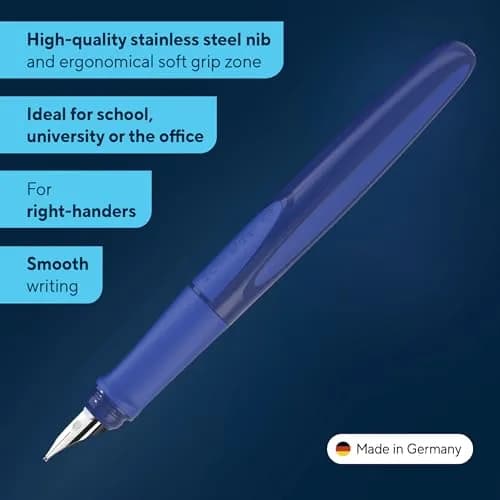 Schneider Ray Fountain Pen Space Blue M+ Nib | German Engineering for Right-Handed Writers thumbnail 2