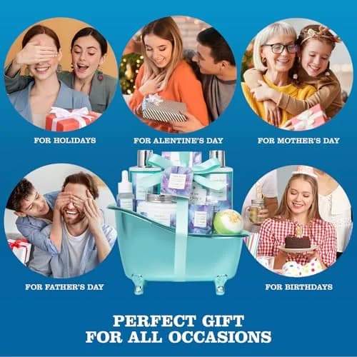 Saint Roy Eucalyptus & Mint Spa Gift Basket for Women - 9-Piece Set | 210ml (7.1 Fl Oz) Body Wash & Bubble Bath thumbnail 5