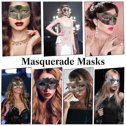 Chivao 60 Pcs Halloween Masquerade Masks Bulk | Elegant Venetian Masks for Parties thumbnail 3