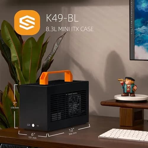 SGPC K49BL 8.3L Mini ITX Case, Portable SFF Chassis, Black Standard Edition | Compact Gaming & Workstation Build thumbnail 3