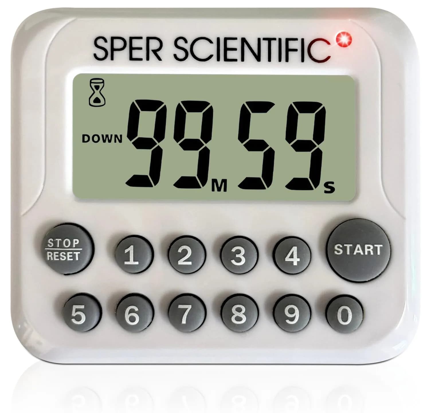 Sper Scientific Digital Count Up/Down Timer 810003 with Large Display & Loud Alarm | 99-Minute Countdown Timer for Labs, Cooking, Workouts, Classroom — 810003