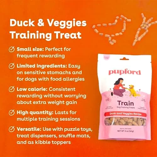 Pupford Freeze Dried Training Treats for Dogs & Puppies (Duck, 2.75 oz) | Healthy, High Protein, All-Natural thumbnail 2