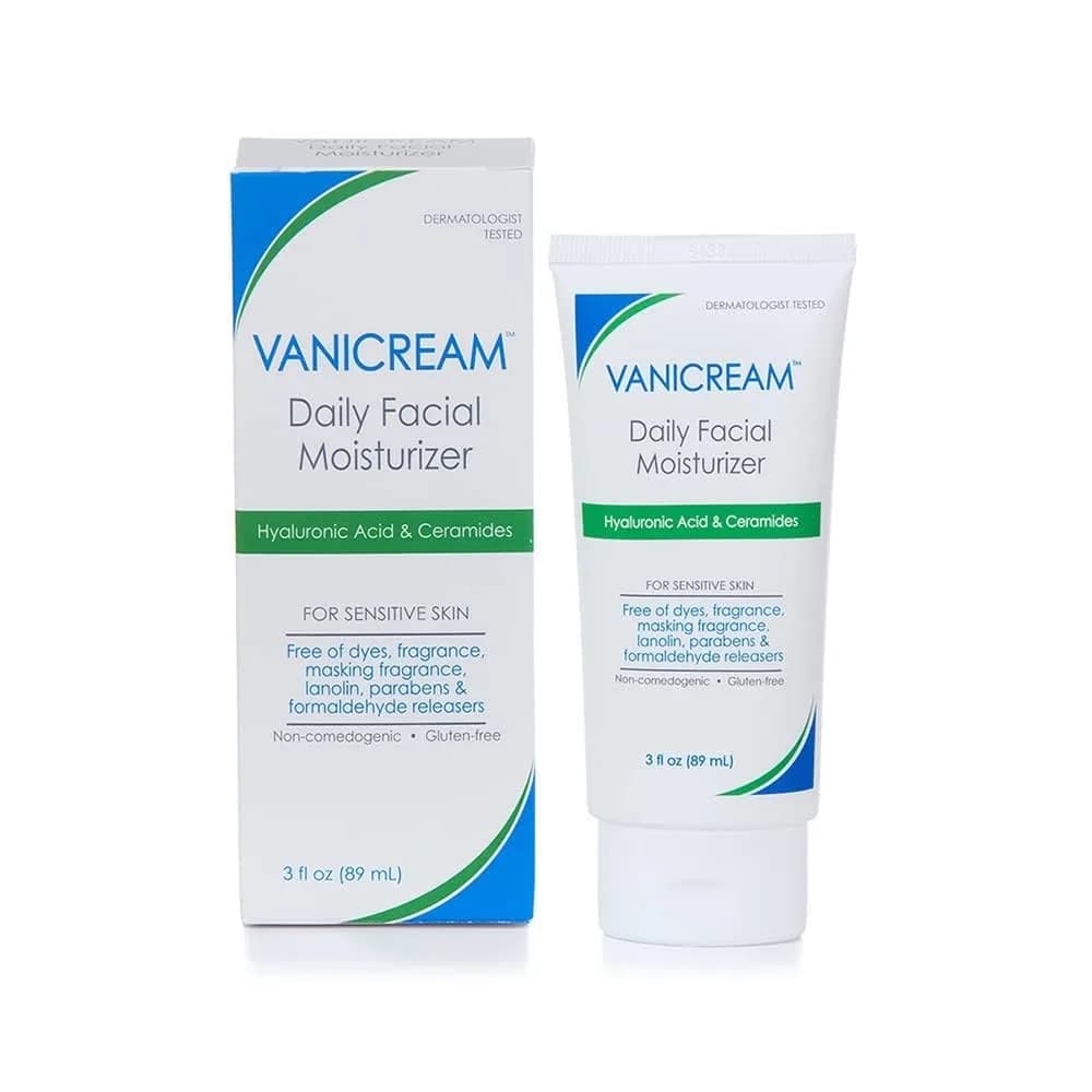 Vanicream Daily Facial Moisturizer With Ceramides and Hyaluronic Acid, 3 fl oz (89 ml) | Formulated for Sensitive Skin - main product image