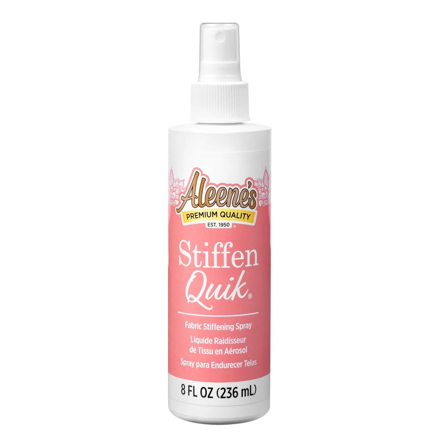Aleene's Stiffen-Quik Pump Spray Fabric Stiffener 236ml (8 fl oz) | Dries Clear, Washable, Nontoxic - main product image