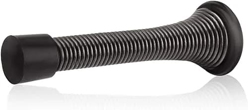HOMOTEK 40 Pack Oil Rubbed Bronze Spring Door Stops with Black Rubber Bumper Tips - main product image