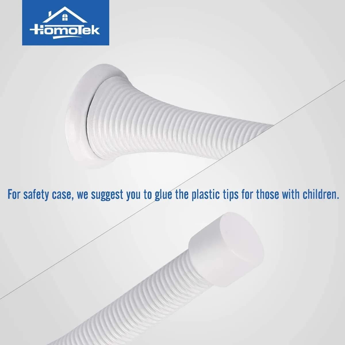 HOMOTEK White Spring Door Stops 40 Pack | Protects Walls and Doors - view 6