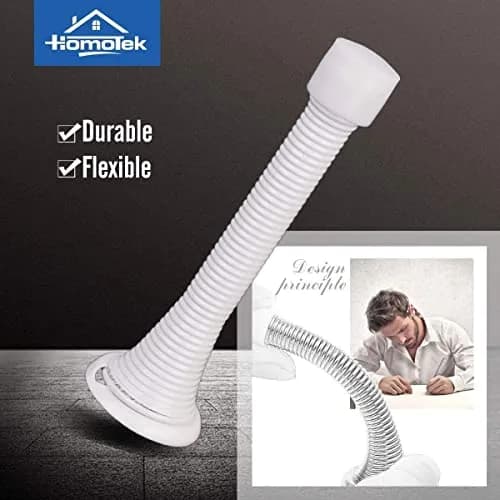 HOMOTEK White Spring Door Stops 40 Pack | Protects Walls and Doors thumbnail 2