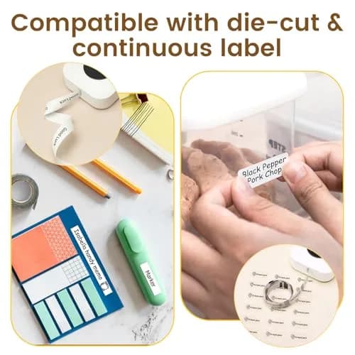 Phomemo D30 Portable Thermal Label Printer, Handheld Bluetooth Mini Label Maker with 3 Tapes | 203dpi Resolution thumbnail 4