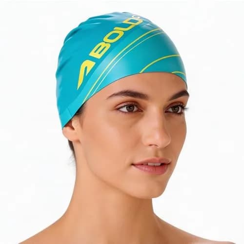 Boldfit Swimming Cap for Women Silicone Long Hair | Waterproof, UV Protection, Easy Fit thumbnail 1