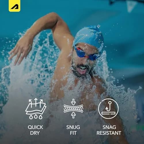 Boldfit Swimming Cap for Women Silicone Long Hair | Waterproof, UV Protection, Easy Fit thumbnail 4