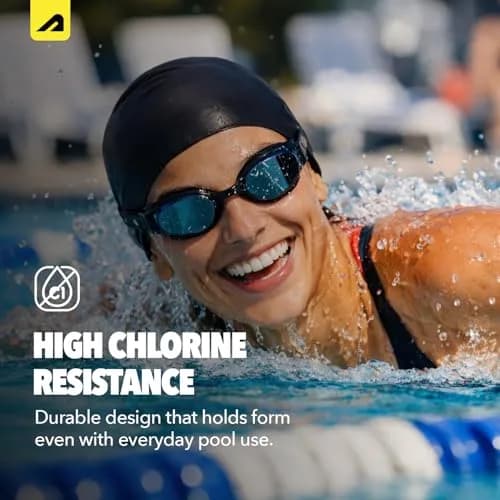 Boldfit Swimming Cap for Women Silicone Long Hair | Waterproof, UV Protection, Easy Fit thumbnail 5
