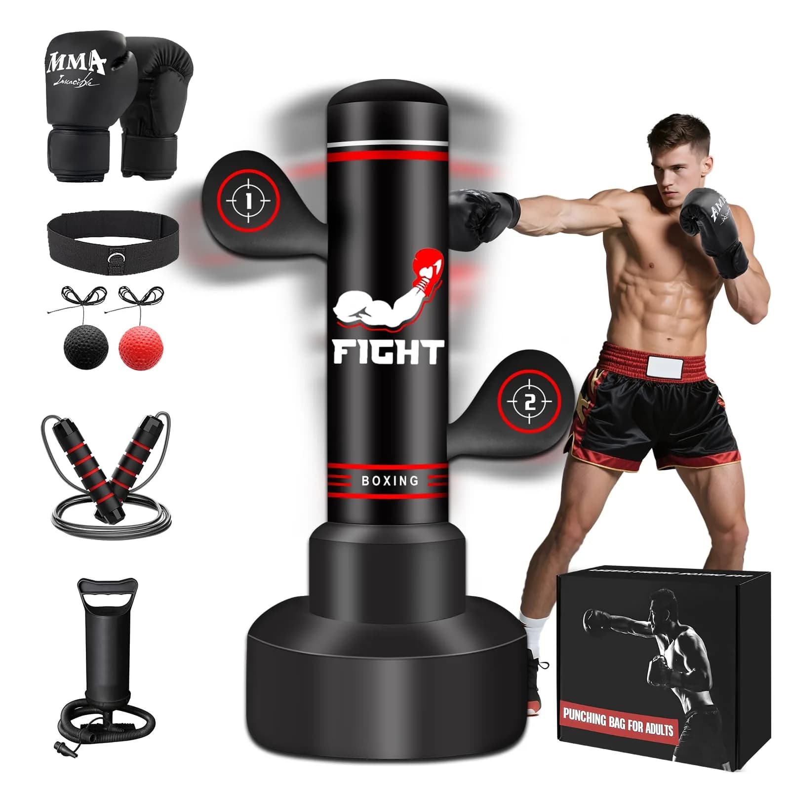 JUOIFIP Heavy Punching Bag for Adults Teens 183cm (70inch) | Boxing MMA Training - main product image