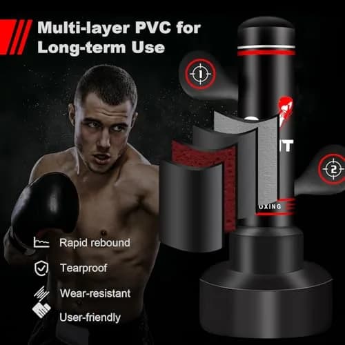 JUOIFIP Heavy Punching Bag for Adults Teens 183cm (70inch) | Boxing MMA Training thumbnail 4