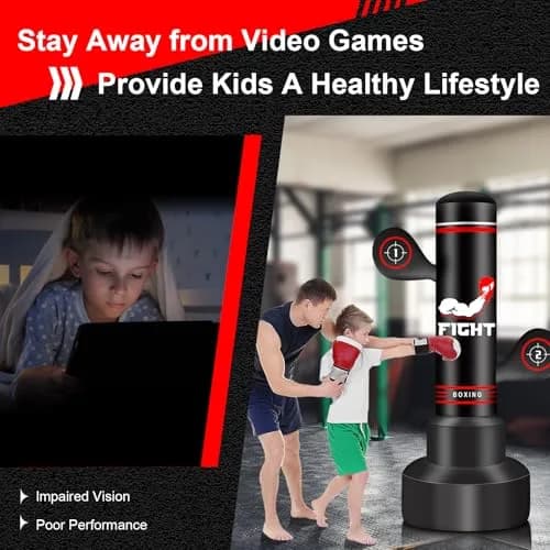 JUOIFIP Heavy Punching Bag for Adults Teens 183cm (70inch) | Boxing MMA Training thumbnail 3