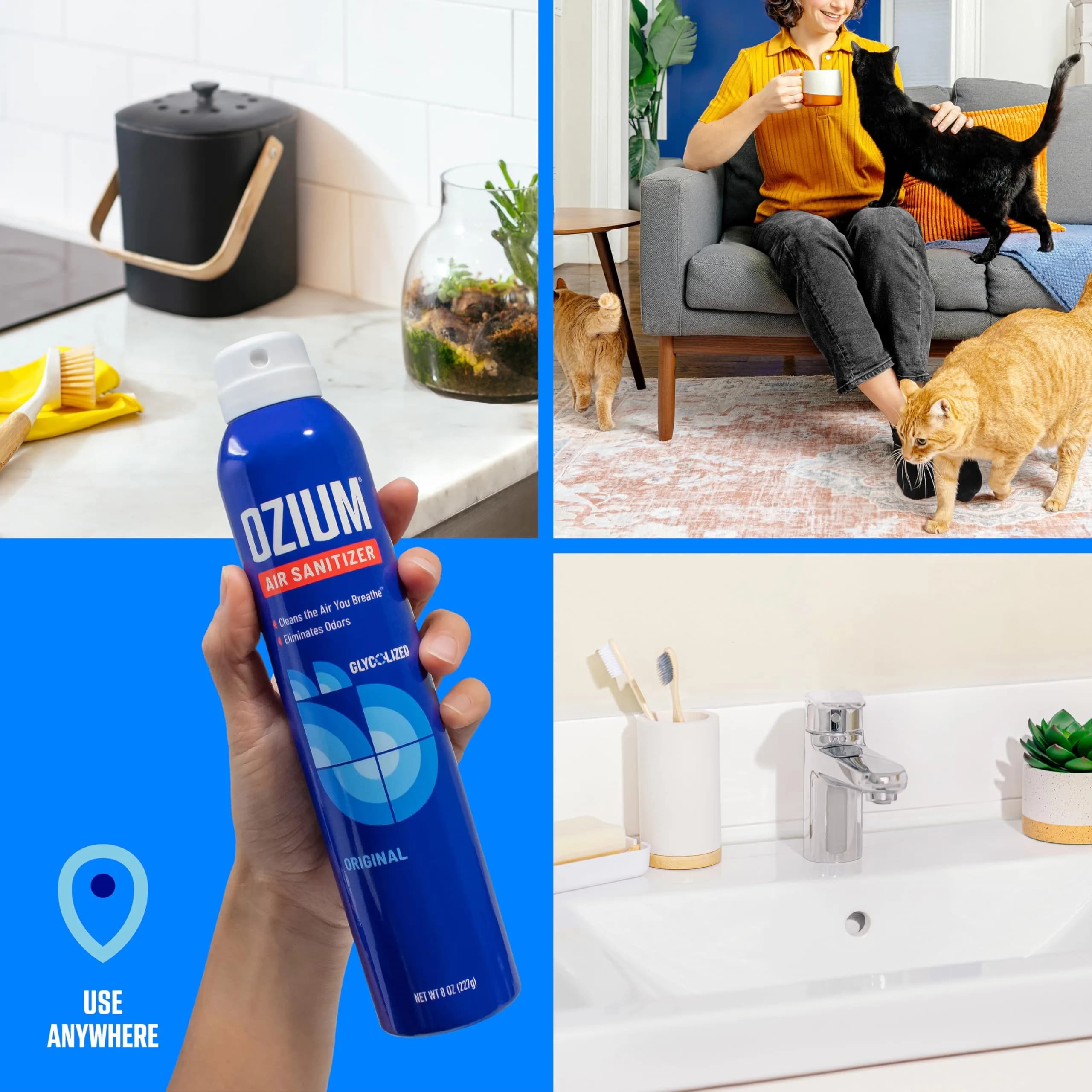 Ozium Air Sanitizer Spray Country Fresh 8 oz (237 ml) | Eliminates Odors & Sanitizes Air - view 4