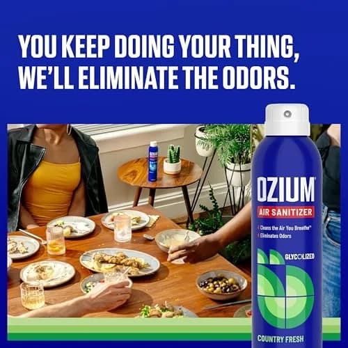 Ozium Air Sanitizer Spray Country Fresh 8 oz (237 ml) | Eliminates Odors & Sanitizes Air thumbnail 2