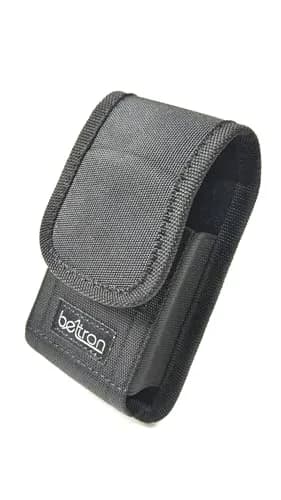 BELTRON Vertical Nylon Case for CAT S22 Flip Phone & Sonim XP3 Plus, Heavy Duty Belt Loop & Metal Clip, Black thumbnail 2