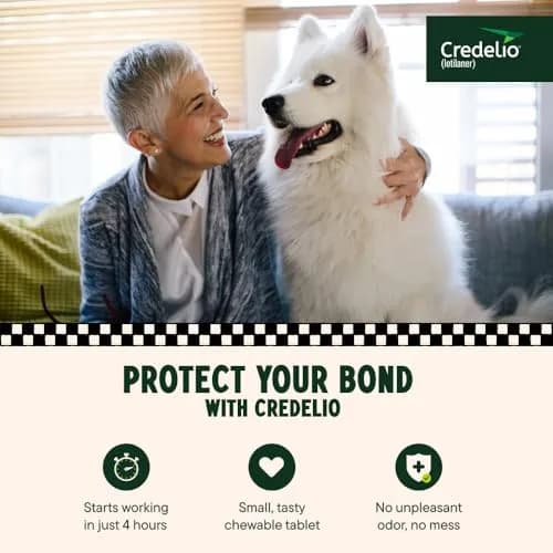 Credelio Tick & Flea Treatment for Dogs 50.1-100 lbs. | Fast-Acting Chewable Infestation Prevention thumbnail 2