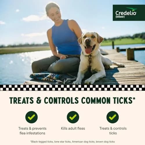 Credelio Tick & Flea Treatment for Dogs 50.1-100 lbs. | Fast-Acting Chewable Infestation Prevention thumbnail 3