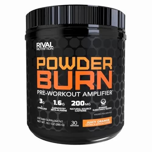 Rival Nutrition Powder Burn Juicy Orange | Pre-Workout Powder for Energy & Endurance thumbnail 1