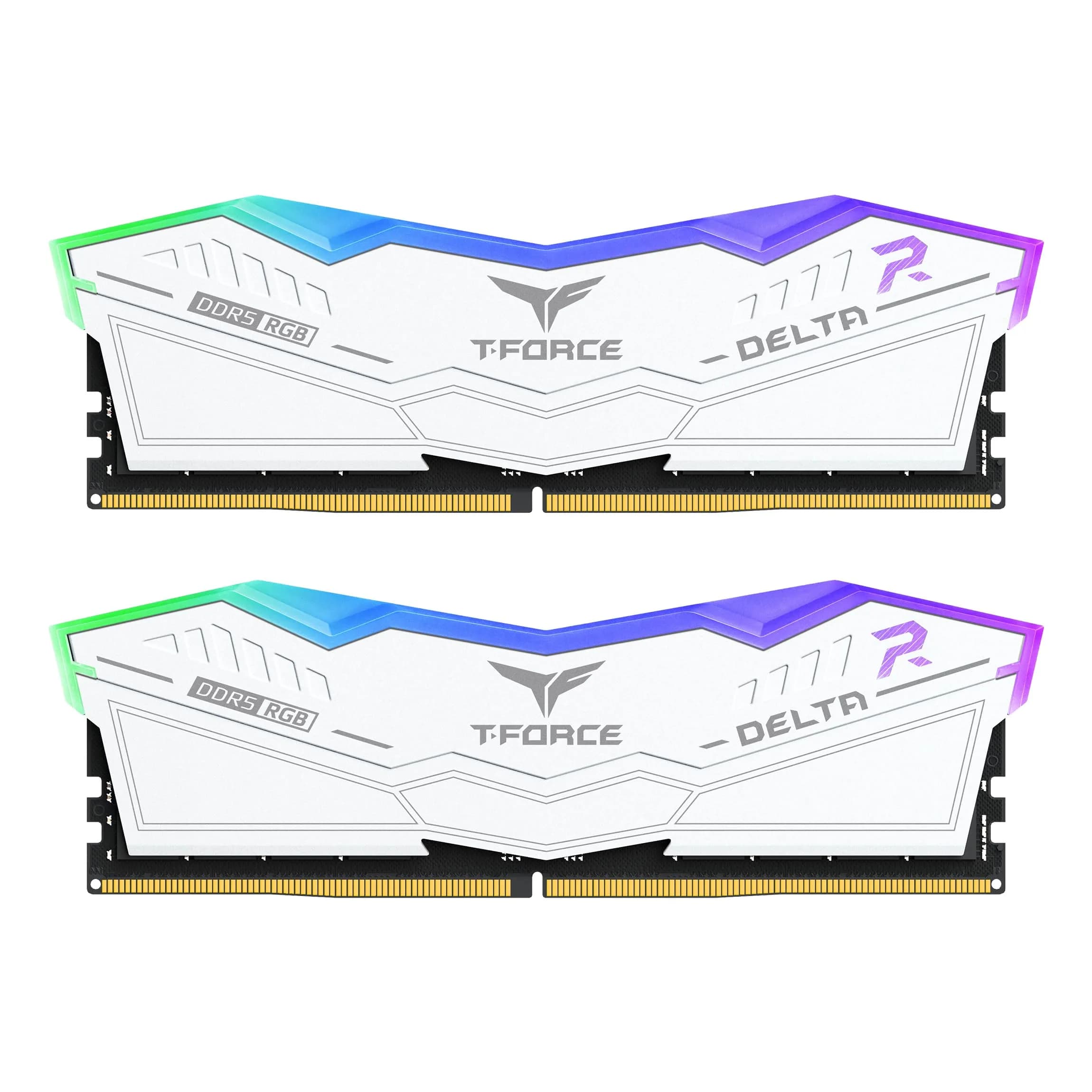 TEAMGROUP T-Force Delta RGB DDR5 RAM 32GB (2x16GB) 6400MHz White | High-Speed Desktop Memory Module - main product image