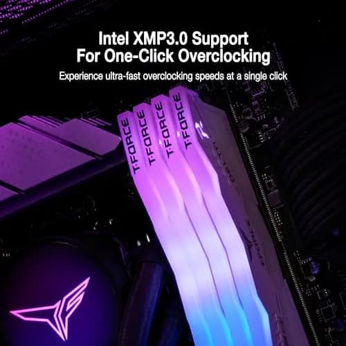 TEAMGROUP T-Force Delta RGB DDR5 RAM 32GB (2x16GB) 6400MHz White | High-Speed Desktop Memory Module thumbnail 3