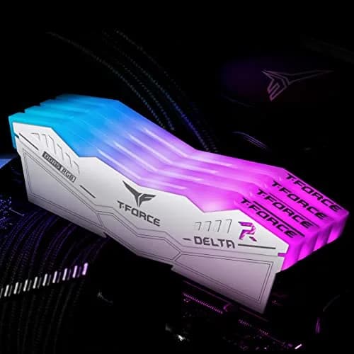 TEAMGROUP T-Force Delta RGB DDR5 RAM 32GB (2x16GB) 6000MHz White | High-Speed Desktop Memory Module thumbnail 6