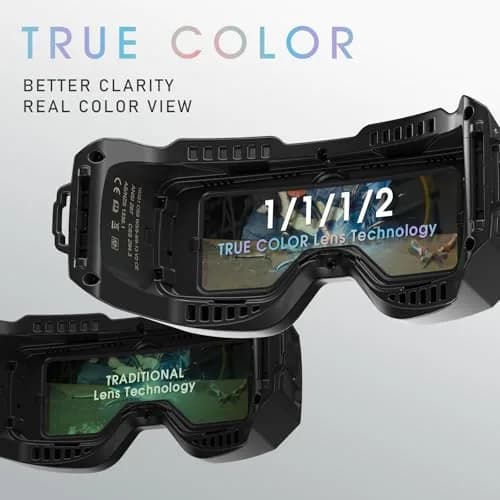 YESWELDER Welding Goggles Kit with LED Light, True Color Shade | Compact Auto-Darkening Safety Eyewear thumbnail 8