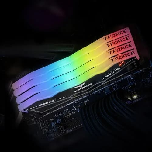 TEAMGROUP T-Force Delta RGB DDR5 RAM 64GB (2x32GB) 6000MHz CL38 Black | High-Speed Desktop Memory thumbnail 6