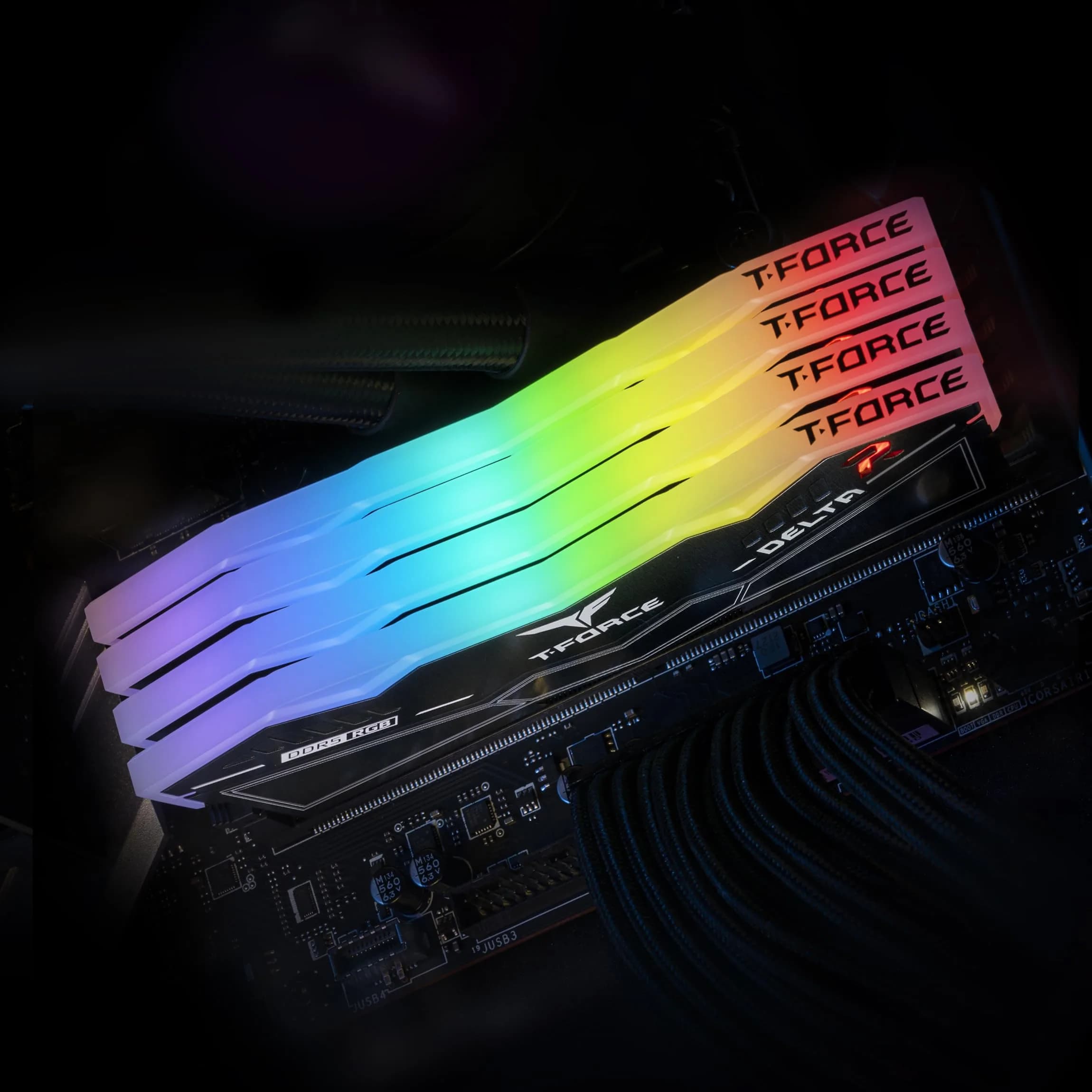 TEAMGROUP T-Force Delta RGB DDR5 RAM 64GB (2x32GB) 6000MHz CL38 Black | High-Speed Desktop Memory - view 6