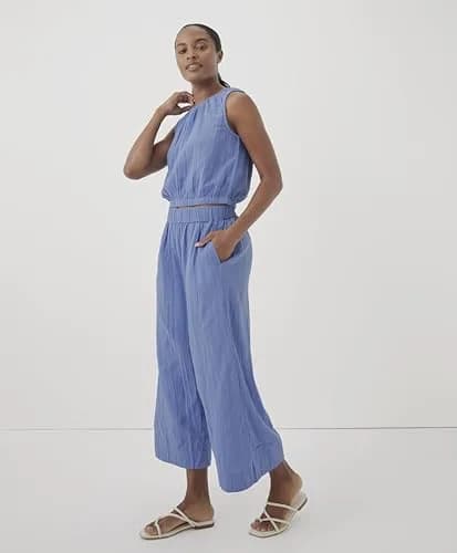 Pact Organic Cotton Women's Gauze Wide Leg Pant | Breathable, Flowy & Comfortable in Warm Weather thumbnail 3