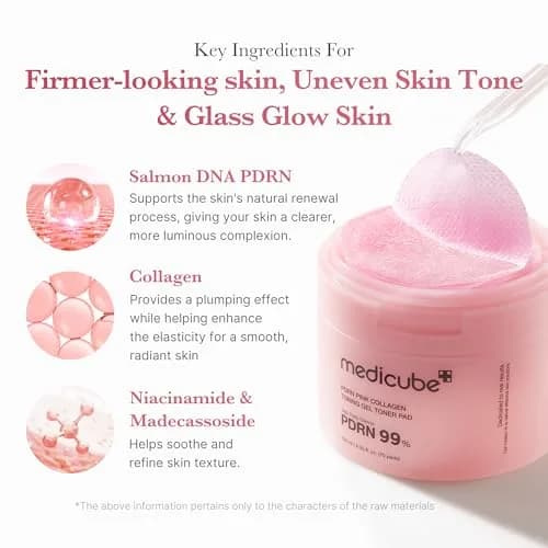 medicube PDRN Pink Collagen Jelly Toner Pads 70 Count | Soothing & Radiance thumbnail 4