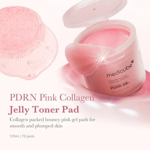 medicube PDRN Pink Collagen Jelly Toner Pads 70 Count | Soothing & Radiance thumbnail 2