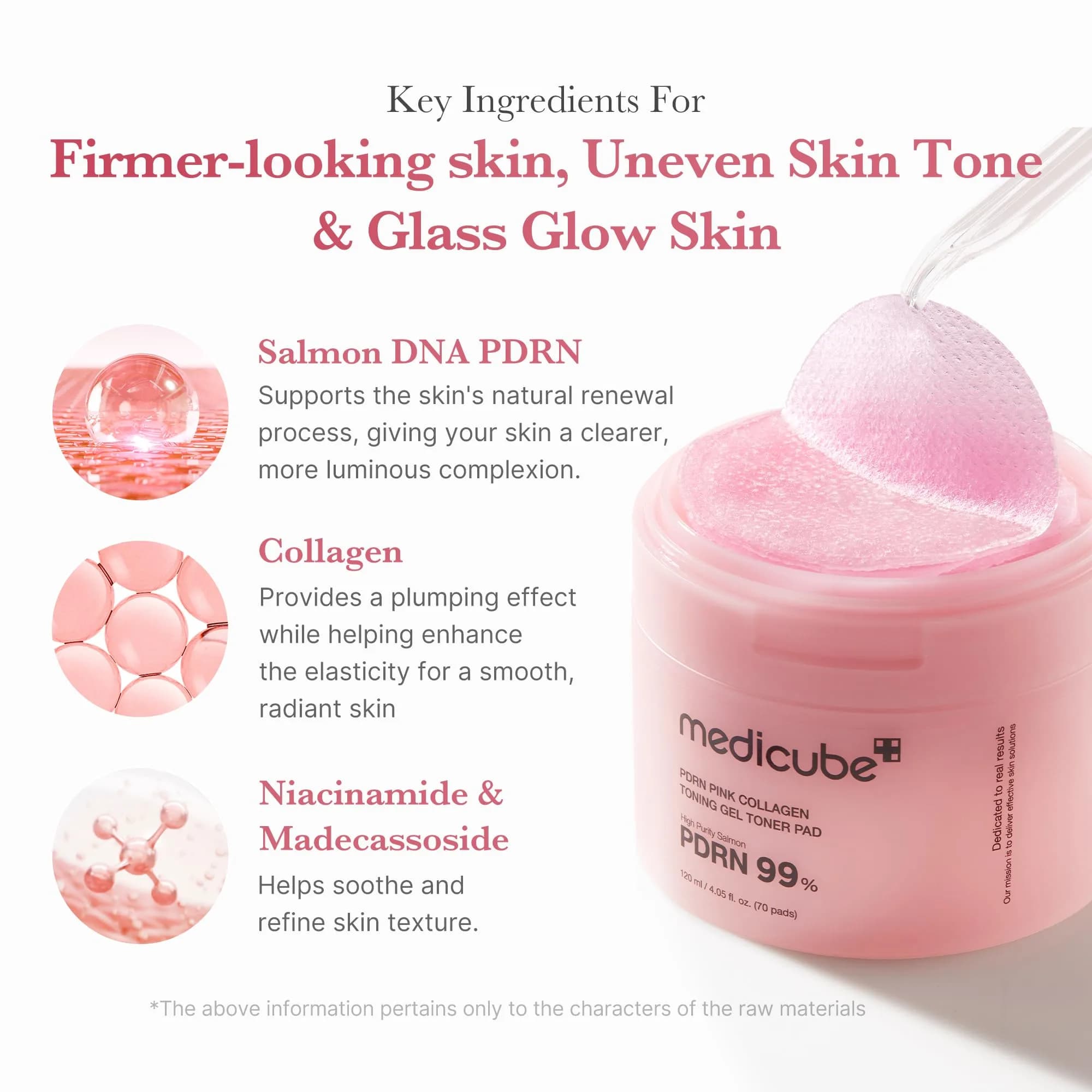 medicube PDRN Pink Collagen Jelly Toner Pads 70 Count | Soothing & Radiance - view 4